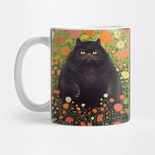 Feline Garden Delight: Cats Amongst a Bouquet of Blooms - Sampson Mug